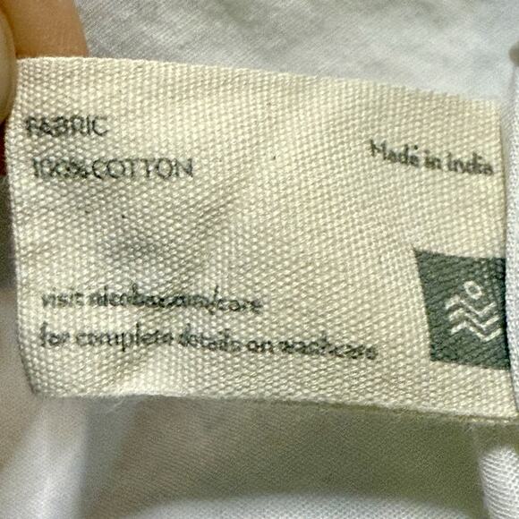 Nicobar Womens White Cotton Casual Midi Dress Small Apron Lagen Relaxed Utility - Picture 11 of 16